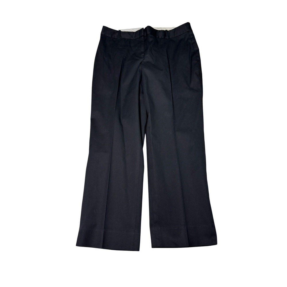 NWT Talbots Curvy Fit Black Wide Leg Trousers Pants Womens Size 10 33X26